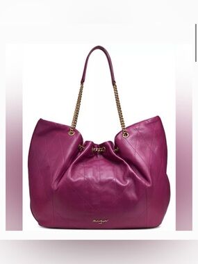 LAGERFELD ESTELLE TOTE PURPLE AND BLACK